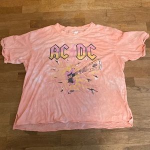 AC/DC  pink shirt sleeve shirt never worn